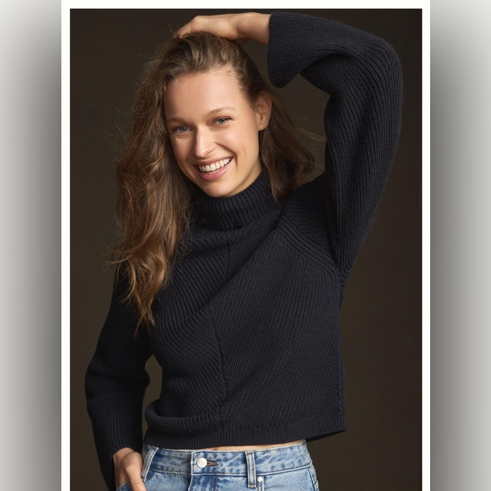 Maeve Cropped Turtleneck Sweater - imperfect